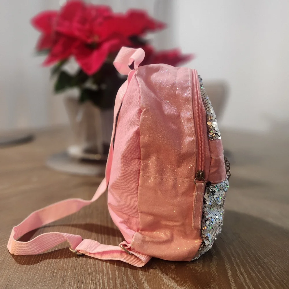 Pink Sequins Mini Backpack 8